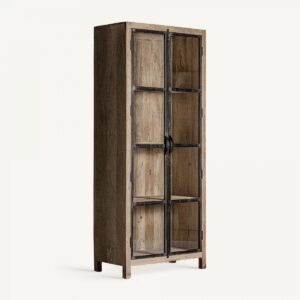 VITRINA MADERA HIERRO